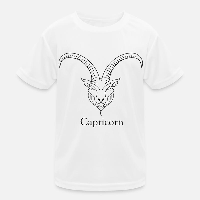 Sternzeichen - Steinbock - Kinder Funktions-T-Shirt - Weiß