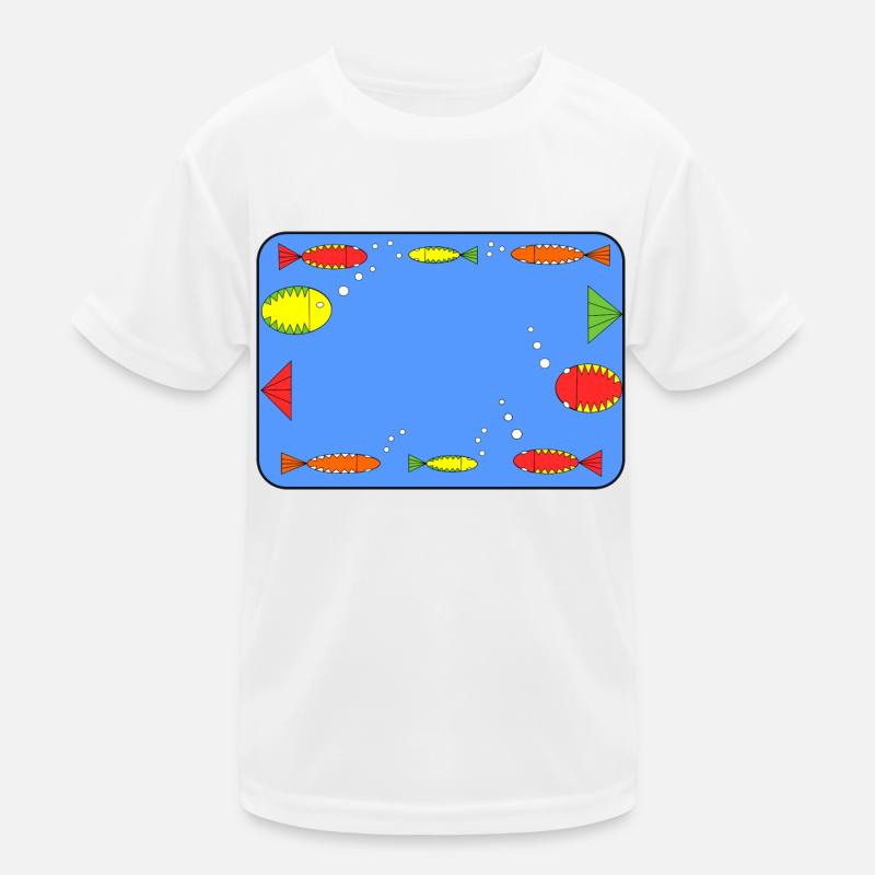 Pisces in the frame - Kids Functional T-Shirt - white