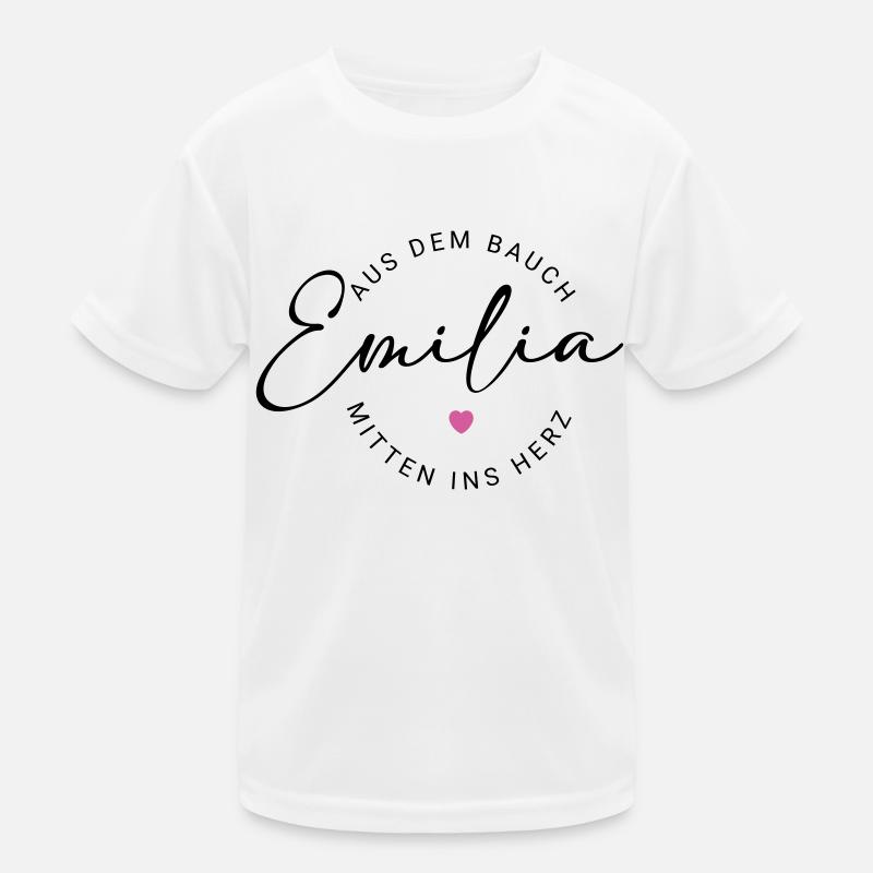 Emilia Name Kinder Funktions-T-Shirt