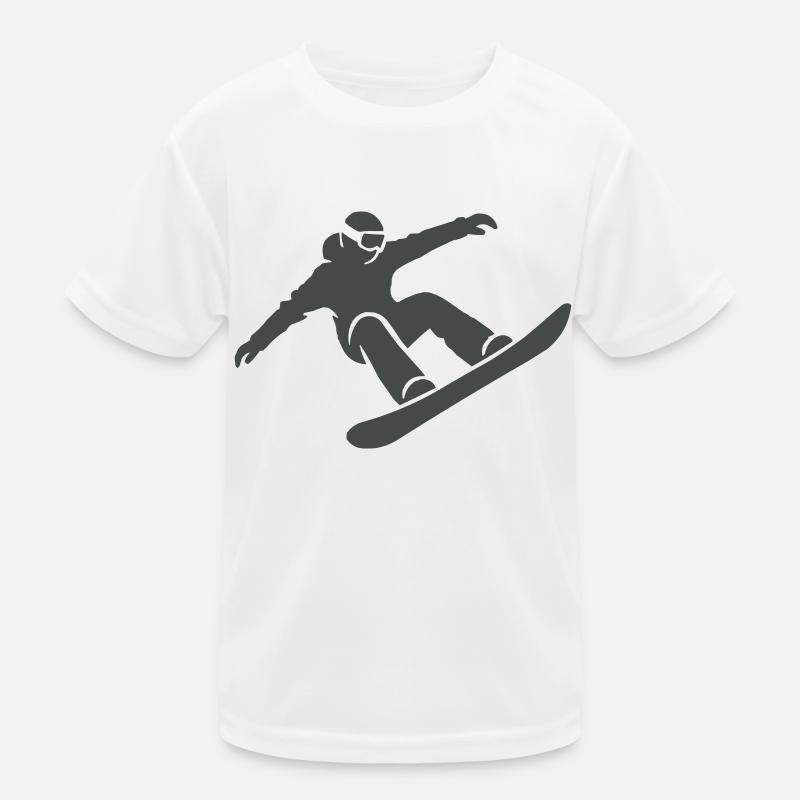 snowboarder Kinder Funktions-T-Shirt