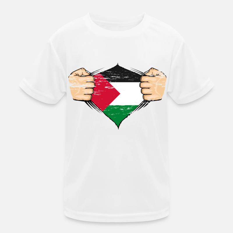 Drapeau de la Palestine Design utilisé T-shirt sport Enfant
