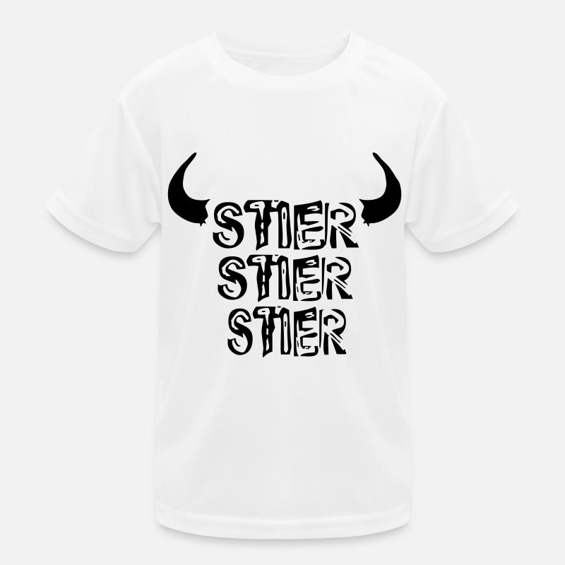 Stier, Stier, Stier!! - Kinder Funktions-T-Shirt - Weiß