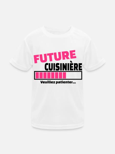 future cuisinière - T-shirt sport Enfant - blanc - Devant