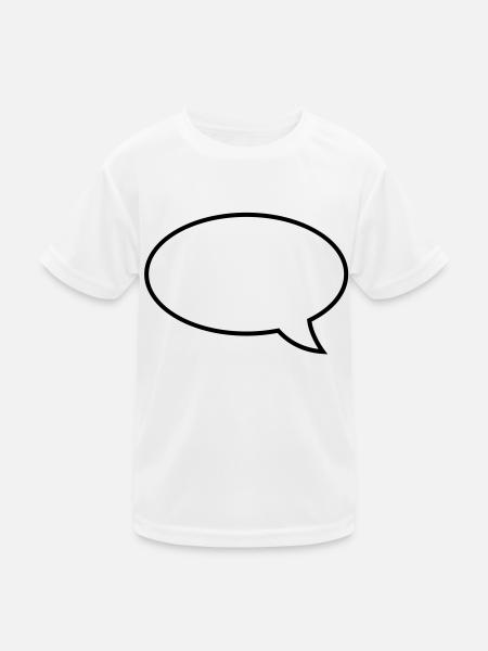 sprechblase__f1 - Kinder Funktions-T-Shirt - Weiß - Vorne
