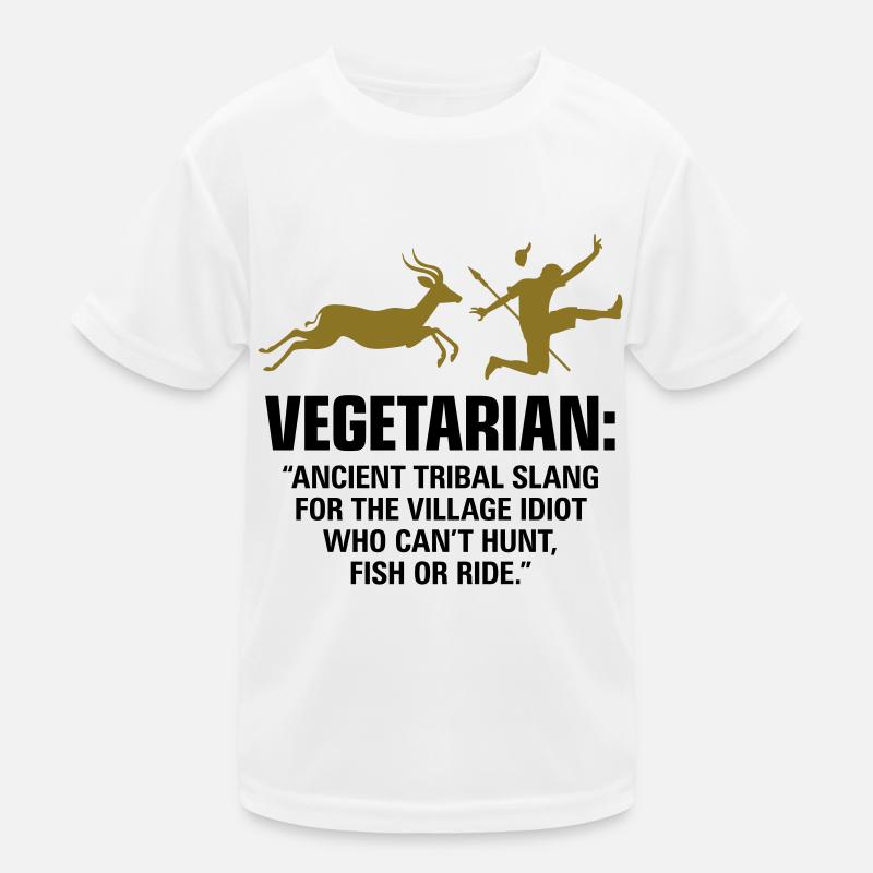 Vegetarier sind schwache Menschen Kinder Funktions-T-Shirt