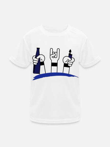 Festival - Kinder Funktions-T-Shirt - Weiß - Vorne
