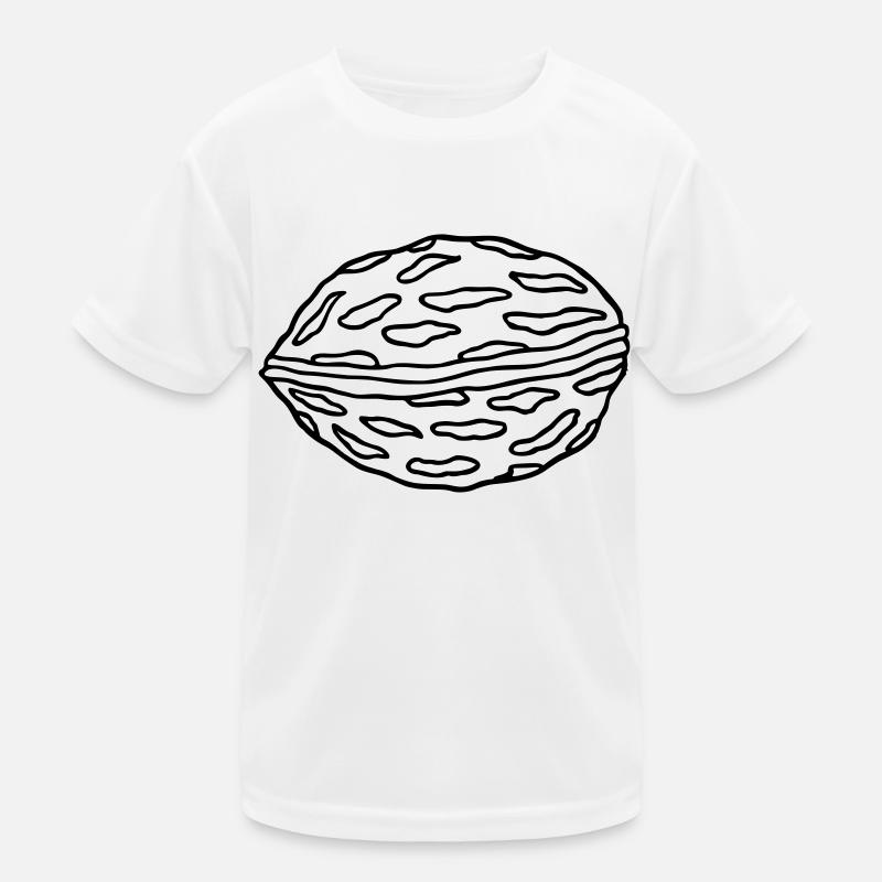 Walnuss - Kinder Funktions-T-Shirt - Weiß
