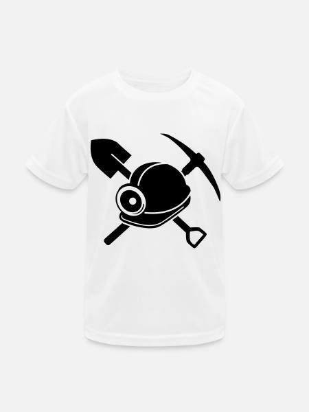 miner - Kids Functional T-Shirt - white - Front