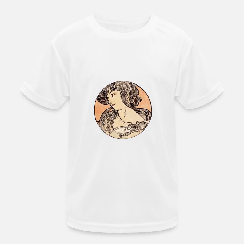 Alphonse Maria Mucha Glasmalerei # 1 Kinder Funktions-T-Shirt