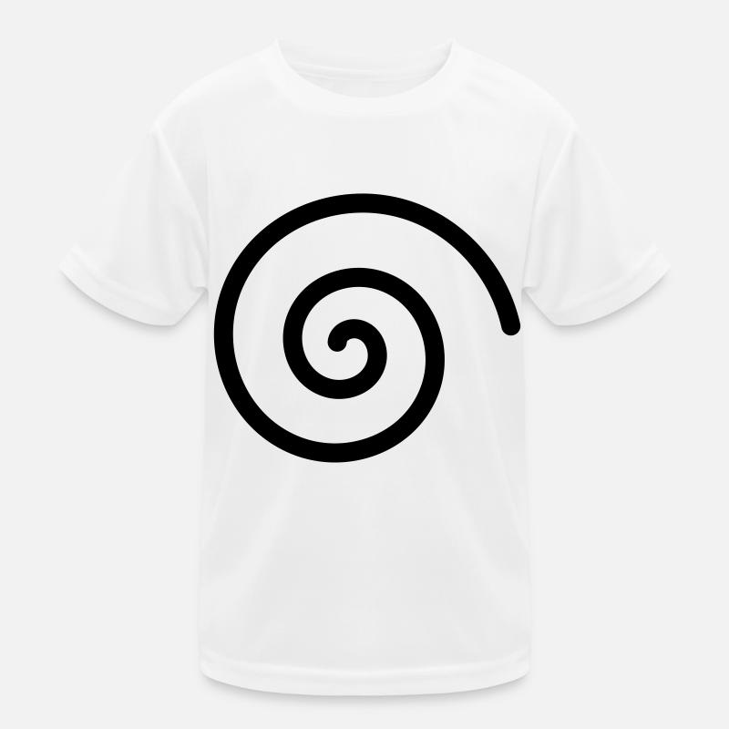 Black Spirale T-shirt sport Enfant