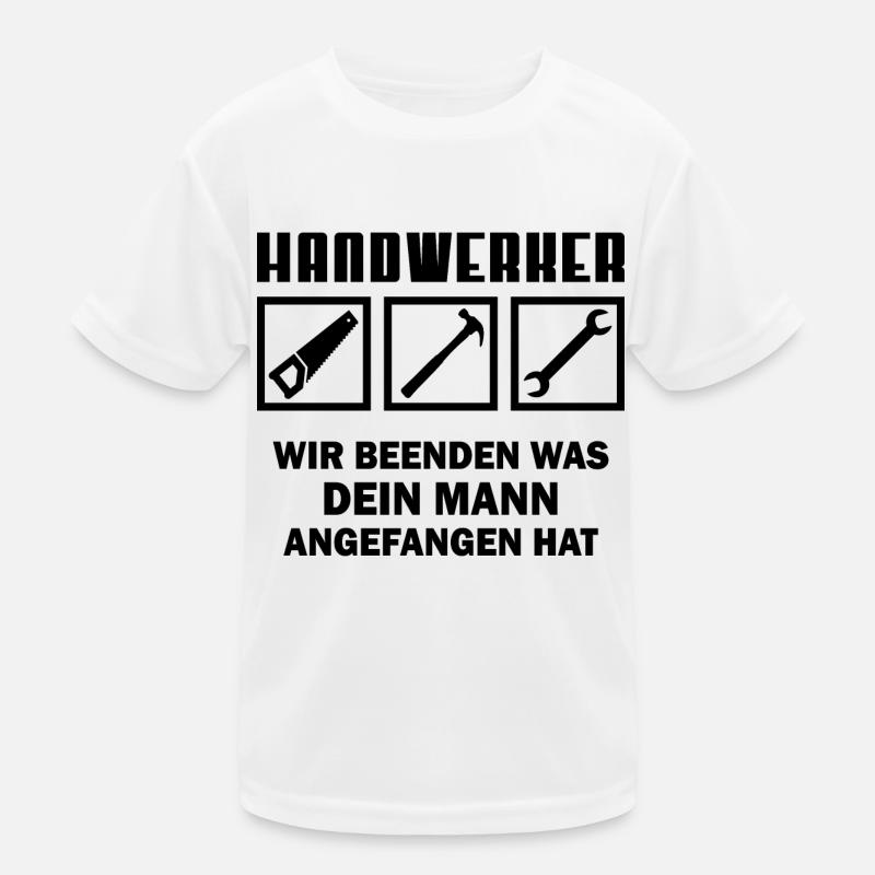 Handwerker Geschenk Zimmerer Zimmermann - Kinder Funktions-T-Shirt - Weiß