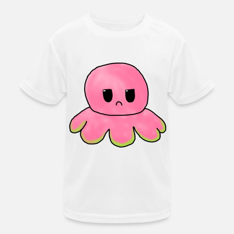 rosa Oktopus Kinder Funktions-T-Shirt