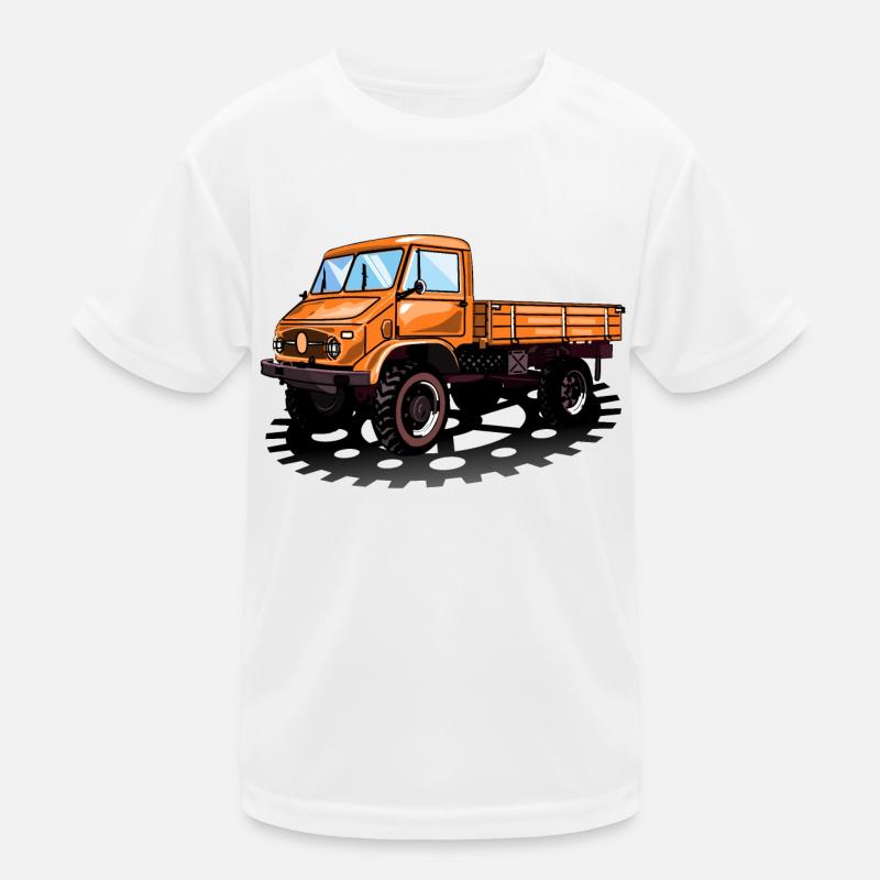 Unimog - Oldtimer - Offroad - Universal Motorgerät - Kinder Funktions-T-Shirt - Weiß