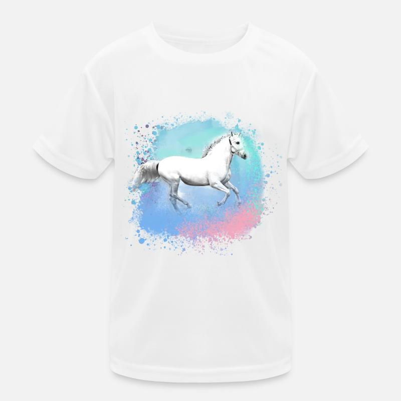 Schimmel, Pferd,weisses Pferd, Graffiti, Malerei Kinder Funktions-T-Shirt