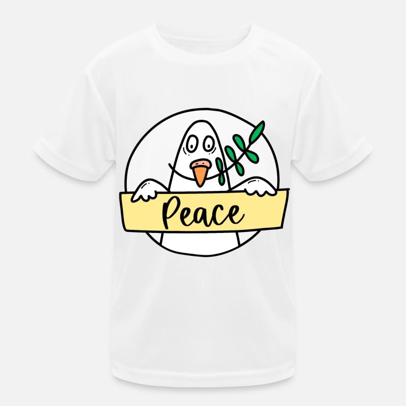 Friedenstaube "Peace" Kinder Funktions-T-Shirt