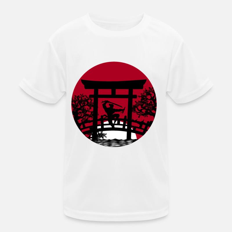Japan Samurai - Kids Functional T-Shirt - white