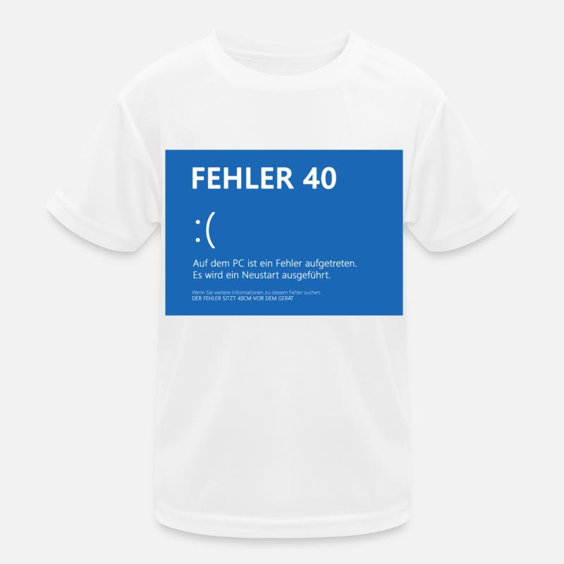 Fehler 40 - Kinder Funktions-T-Shirt - Weiß