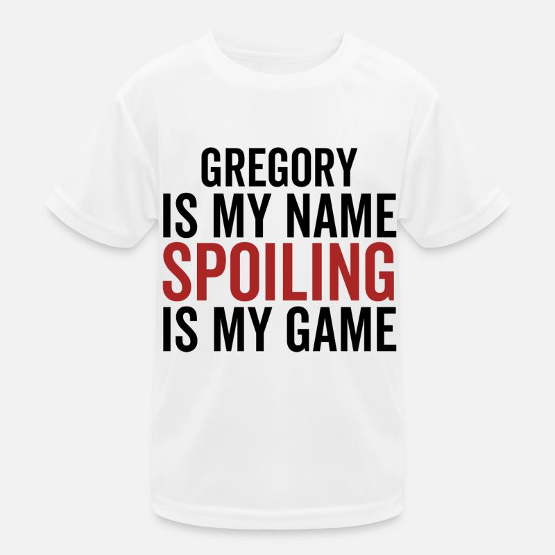 Gregory est mon nom Spoiler est mon jeu T-shirt sport Enfant