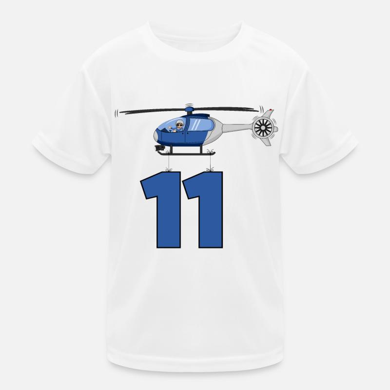 Hélicoptère 11e anniversaire T-shirt sport Enfant