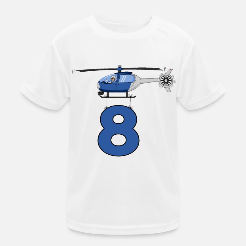 Hélicoptère 8e anniversaire T-shirt sport Enfant