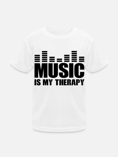 Music is my Therapy - Kids Functional T-Shirt - white - Front