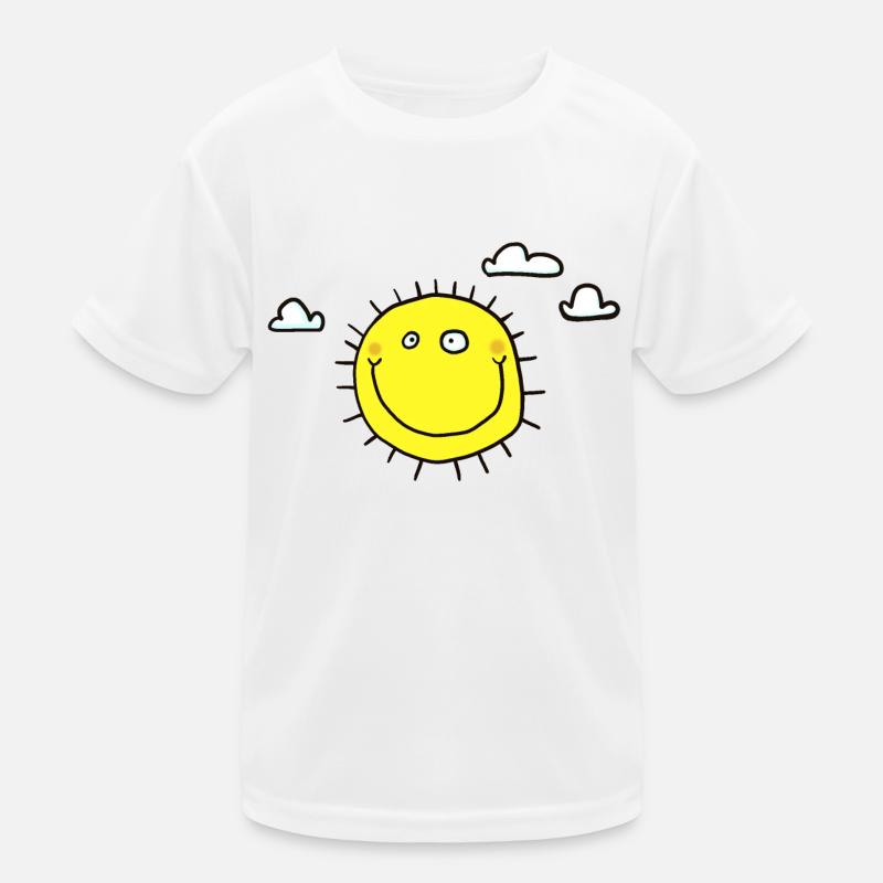 Sun with clouds Kids Functional T-Shirt