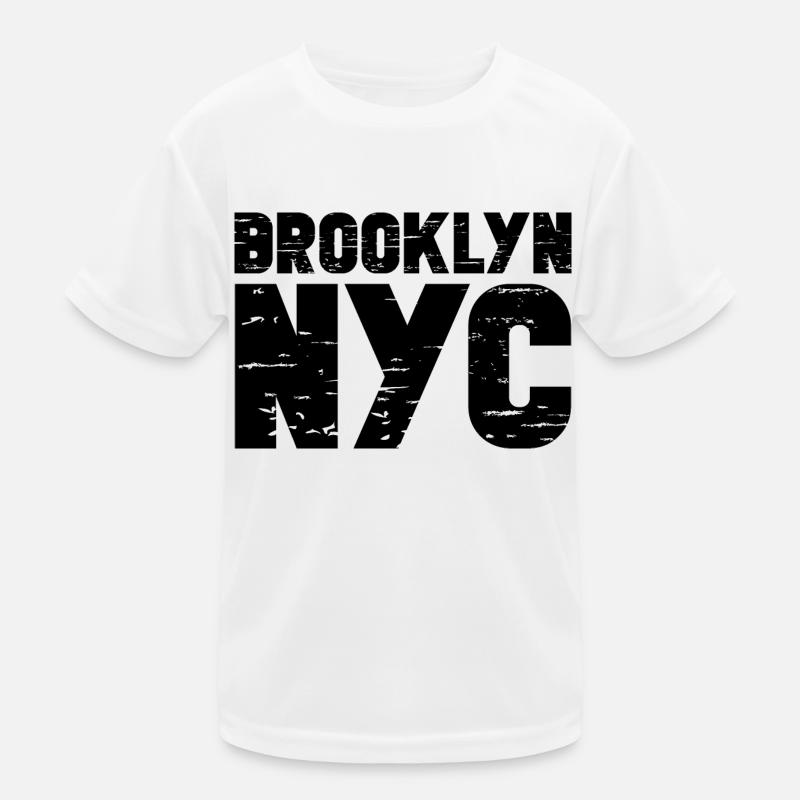 Brooklyn - Kinder Funktions-T-Shirt - Weiß