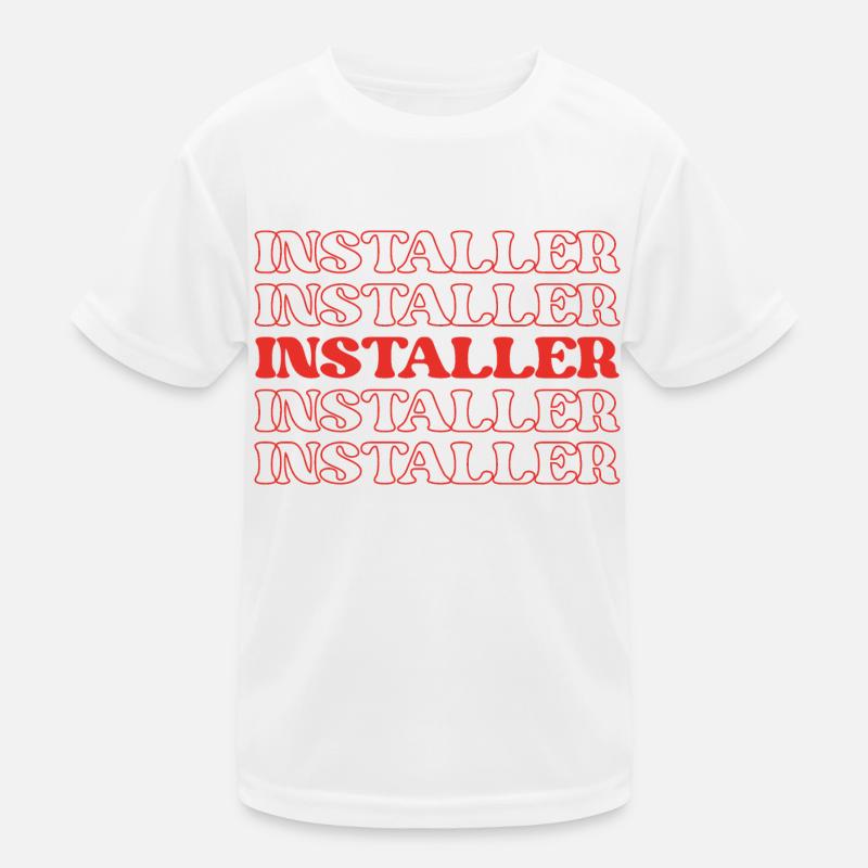 Installateur Techniker Monteur Monteur Fixierer Kinder Funktions-T-Shirt