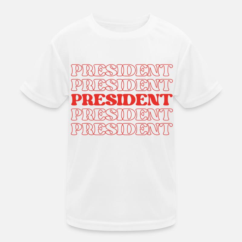 Président Chef de la direction Commandant en chef Chef T-shirt sport Enfant