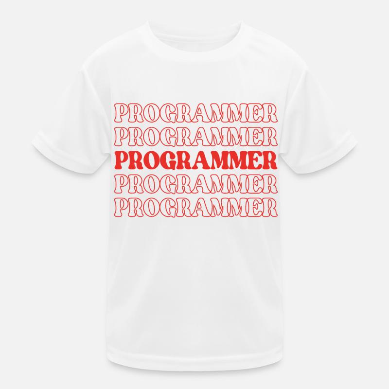 Programmierer, Programmierer, Entwickler, Programmierer, Software-Ingenieur - Kinder Funktions-T-Shirt - Weiß