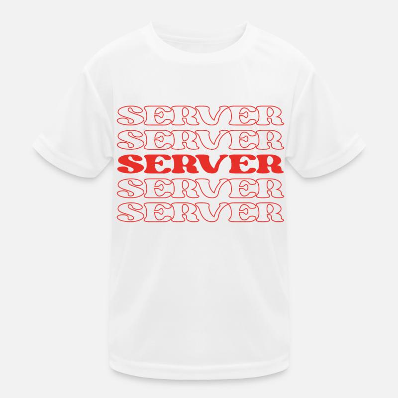 Kellner Kellnerin Kellnerin Food Server Gastronomie Kinder Funktions-T-Shirt