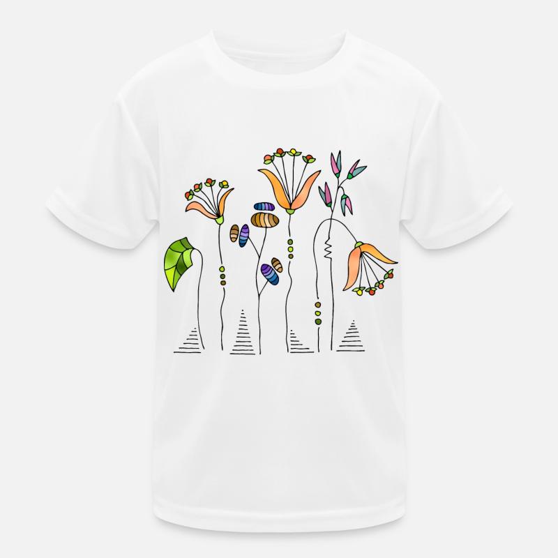 Blumen Kinder Funktions-T-Shirt