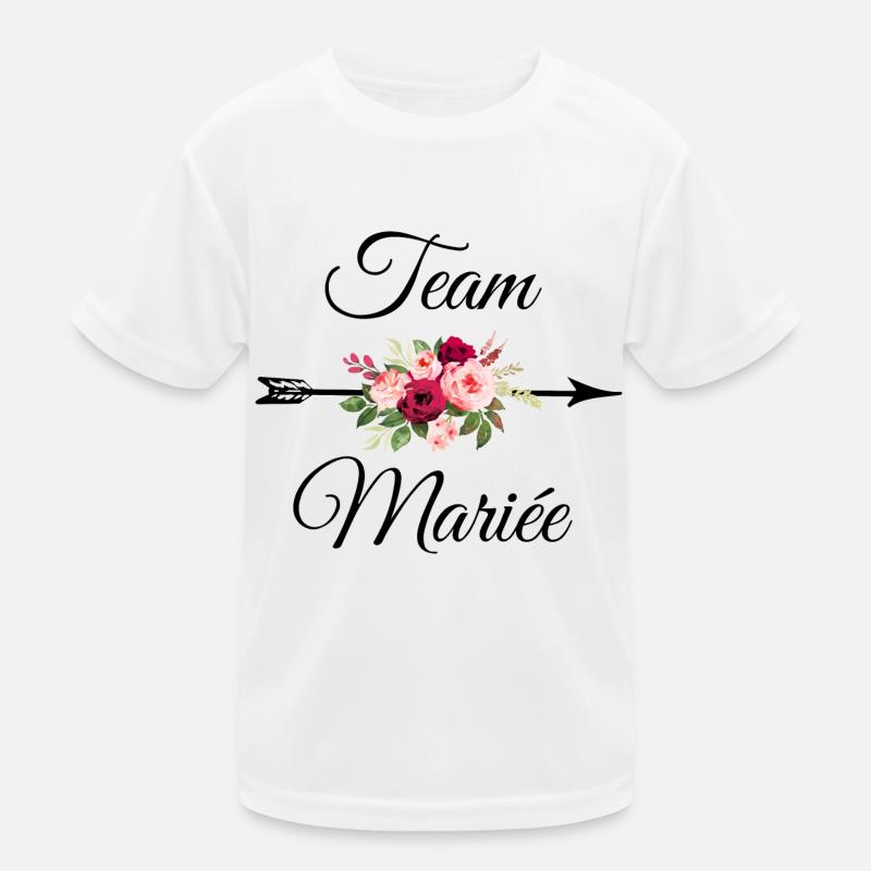 Team La mariée bouquet de fleurs flèche T-shirt sport Enfant