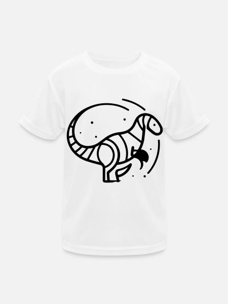 Dino - Kids Functional T-Shirt - white - Front