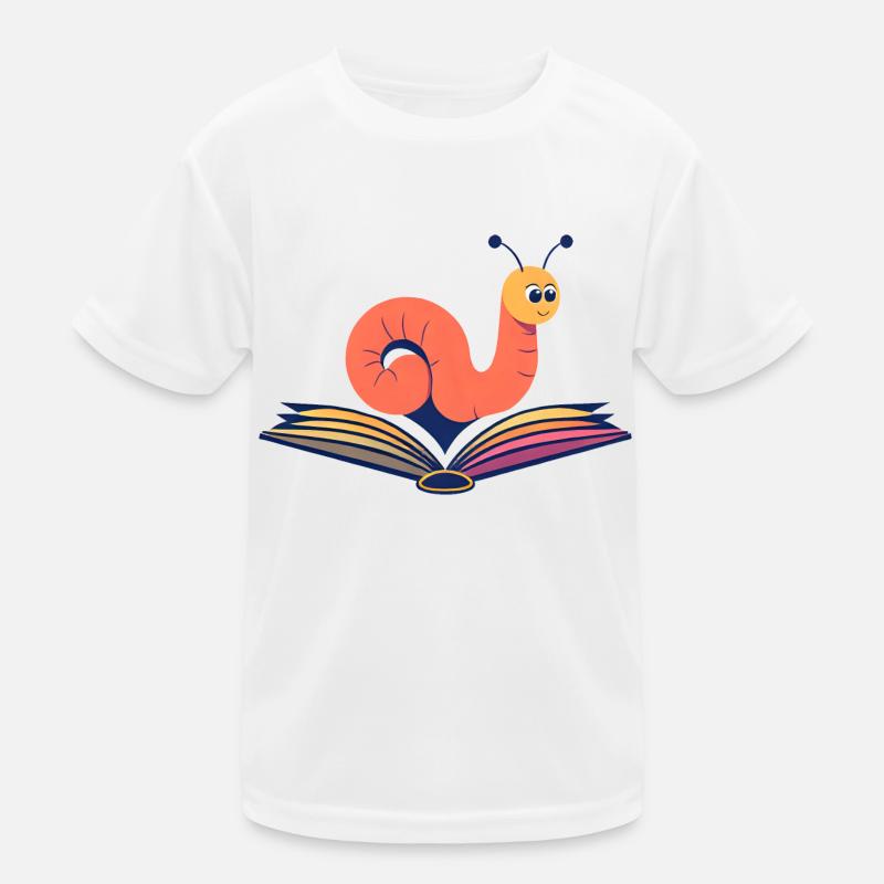 Lebendiger Bücherwurm Kinder Funktions-T-Shirt