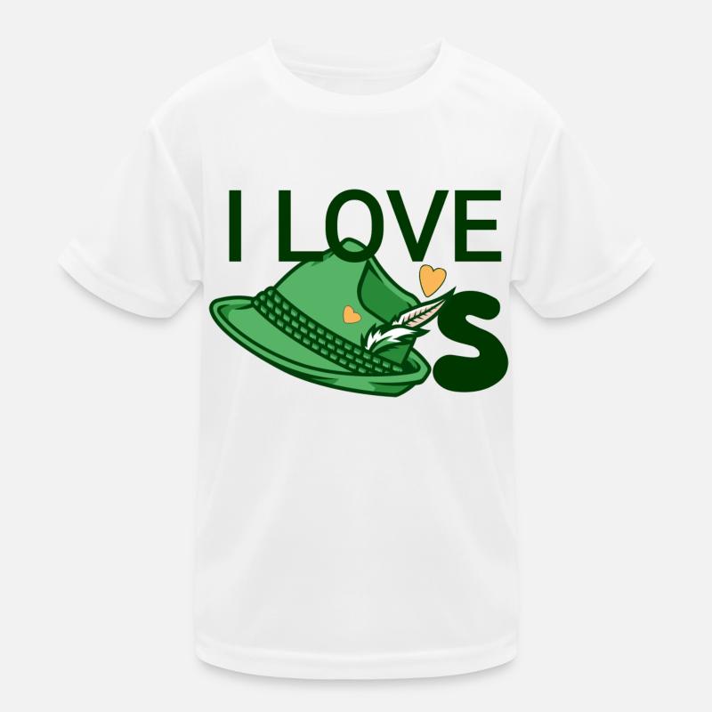 Ich liebe Hüte Kinder Funktions-T-Shirt