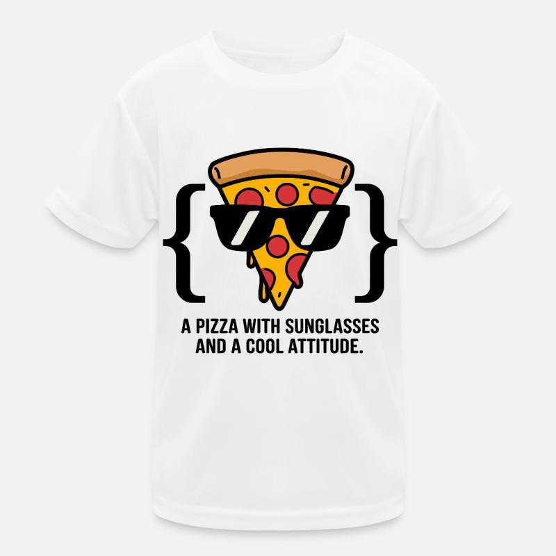 Coole Pizza Slice Sonnenbrille Kinder Funktions-T-Shirt