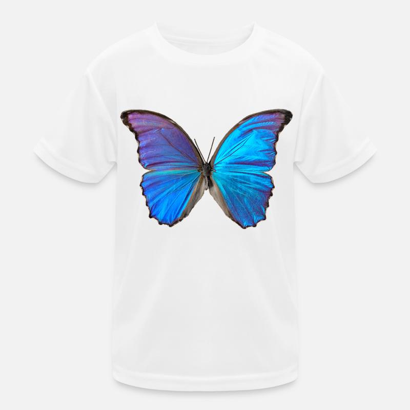 Blauer Schmetterling Kinder Funktions-T-Shirt