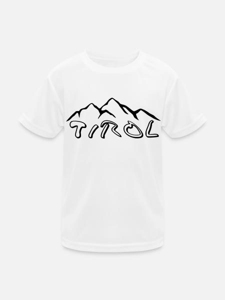 Berg in Tirol - Kinder Funktions-T-Shirt - Weiß - Vorne