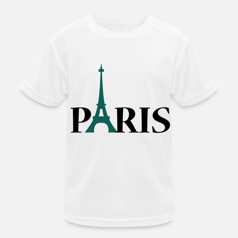 Paris Eiffeltoren / Eiffeltower / Tour Eiffel - Kinder Funktions-T-Shirt - Weiß