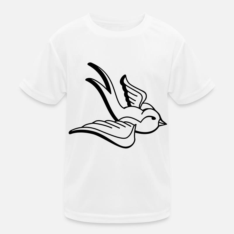 Schwalbe Vogel Kinder Funktions-T-Shirt
