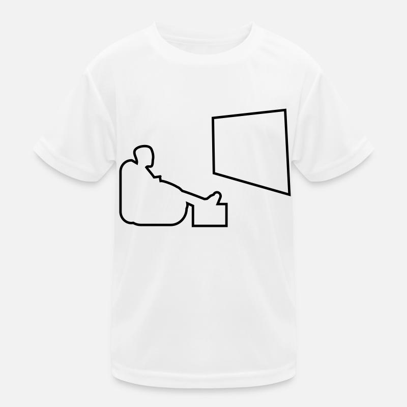 smart tv chillen auf sofa Kinder Funktions-T-Shirt