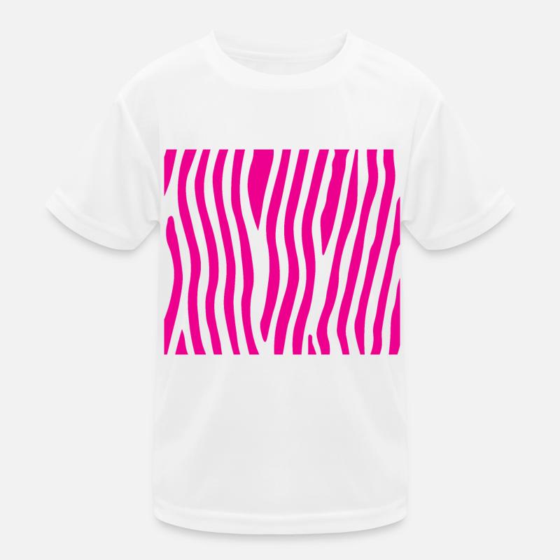 Rosa Zebra Kinder Funktions-T-Shirt