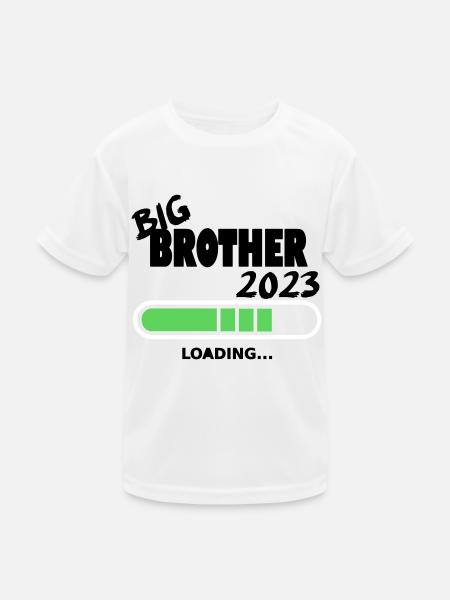 Bruder 2023 laden Baby Geburt Familien Design 1 - Kinder Funktions-T-Shirt - Weiß - Vorne