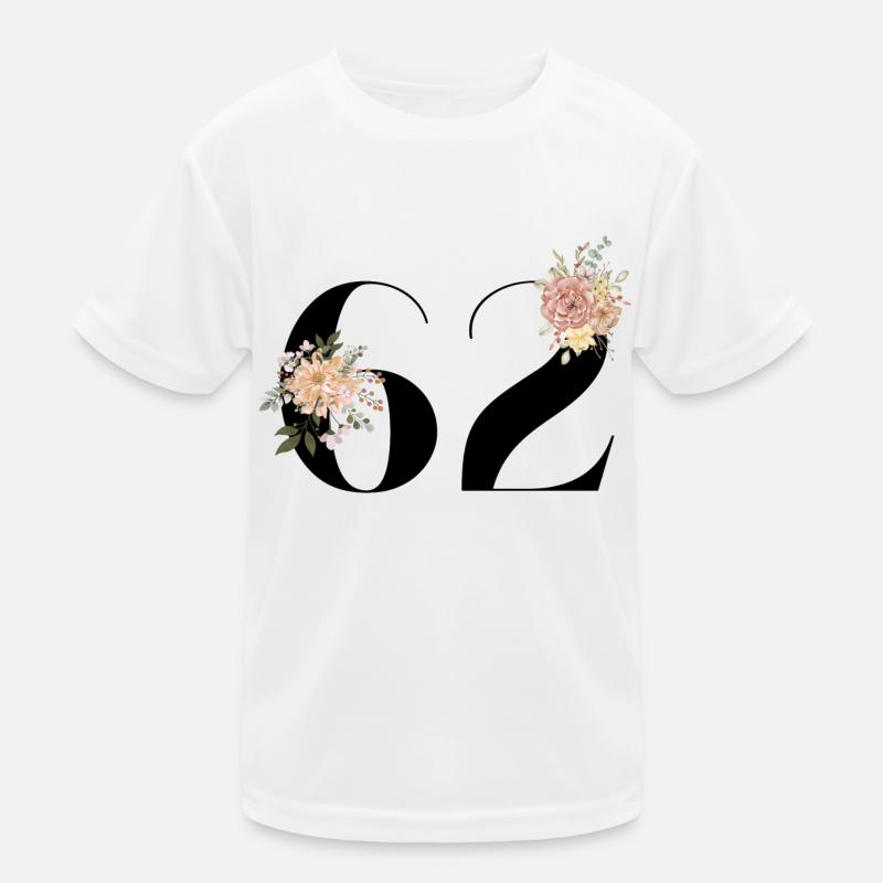 62e anniversaire fleuris (Cadeau de 62 ans) T-shirt sport Enfant