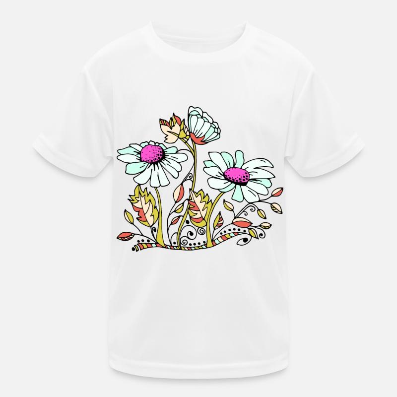 Blumen Kinder Funktions-T-Shirt
