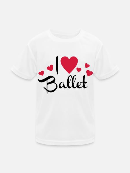 Ballet - Kids Functional T-Shirt - white - Front