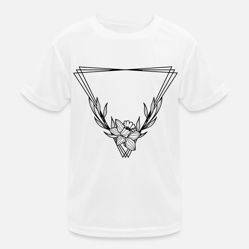 Couronne florale Boho feuille de saule 3 T-shirt sport Enfant