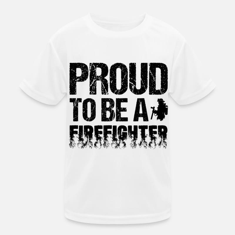 Proud to Be a Firefighter - Kids Functional T-Shirt - white