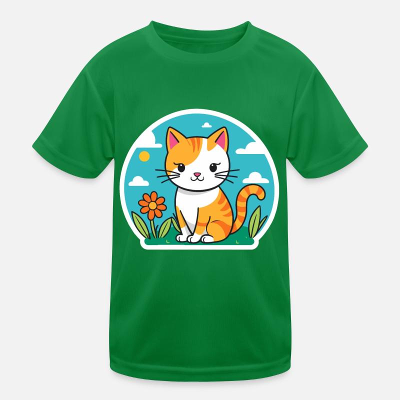 süßes Kätzchen Kinder Funktions-T-Shirt